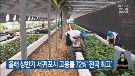 올해 상반기 서귀포시 고용률 72% ‘전국 최고’ - kakaoTV 올해 상반기 서귀포시 고용률 72% ‘전국 최고’