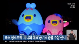 속초 청초호에 ‘짜니와 래요’ 공기조형물 수상 전시 - kakaoTV 속초 청초호에 ‘짜니와 래요’ 공기조형물 수상 전시