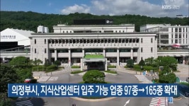 의정부시, 지식산업센터 입주 가능 업종 97종->165종 확대 - kakaoTV 의정부시, 지식산업센터 입주 가능 업종 97종->165종 확대