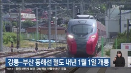 강릉-부산 동해선 철도 내년 1월 1일 개통 - kakaoTV 강릉-부산 동해선 철도 내년 1월 1일 개통