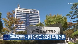 전북특별법 시행 앞두고 333개 특례 검증 - kakaoTV 전북특별법 시행 앞두고 333개 특례 검증
