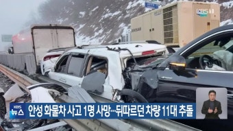 안성 화물차 사고 1명 사망…뒤따르던 차량 11대 추돌 - kakaoTV 안성 화물차 사고 1명 사망…뒤따르던 차량 11대 추돌