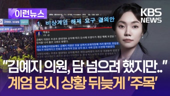 김예지 의원, 계엄 해제 위해 ‘월담 시도’ SNS글 뒤늦게 주목 [이런뉴스] - kakaoTV 김예지 의원, 계엄 해제 위해 ‘월담 시도’ SNS글...