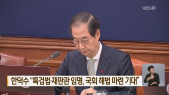 한덕수 “특검법·재판관 임명, 국회 해법 마련 기대” - kakaoTV 한덕수 “특검법·재판관 임명, 국회 해법 마련 기대”