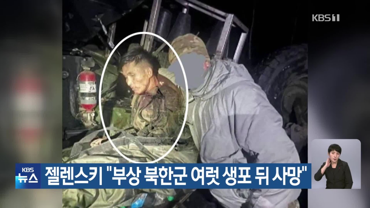 우크라이나 대통령, 러시아 쿠르스크 지역에서 생포된 북한군 2명 발표