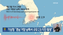 기상청 “경남 거창 남쪽서 규모 2.9 지진 발생” - kakaoTV 기상청 “경남 거창 남쪽서 규모 2.9 지진 발생”