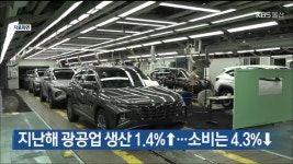 지난해 광공업 생산 1.4%↑…소비는 4.3%↓ - kakaoTV 지난해 광공업 생산 1.4%↑…소비는 4.3%↓