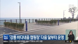 ‘강릉 바다내음 캠핑장’ 다음 달부터 운영 - kakaoTV ‘강릉 바다내음 캠핑장’ 다음 달부터 운영