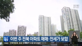 이번 주 전북 아파트 매매·전세가 보합 - kakaoTV 이번 주 전북 아파트 매매·전세가 보합