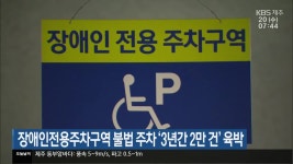 장애인전용주차구역 불법 주차 ‘3년간 2만 건’ 육박 - kakaoTV 장애인전용주차구역 불법 주차 ‘3년간 2만 건’ 육박
