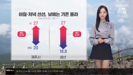 [날씨] 제주 밤부터 산지 중심 ‘비’…아침·저녁 선선, 낮에는 기온 올라 - kakaoTV [날씨] 제주 밤부터 산지 중심 ‘비’…아침·저녁 선선... 
