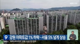 강원 아파트값 1% 하락…서울 5% 넘게 상승 - kakaoTV 강원 아파트값 1% 하락…서울 5% 넘게 상승