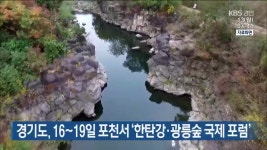 경기도, 16∼19일 포천서 ‘한탄강·광릉숲 국제 포럼’ - kakaoTV 경기도, 16∼19일 포천서 ‘한탄강·광릉숲 국제 포럼’