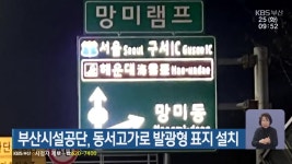부산시설공단, 동서고가로 발광형 표지 설치 - kakaoTV 부산시설공단, 동서고가로 발광형 표지 설치