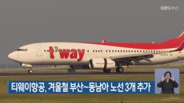 티웨이항공, 겨울철 부산~동남아 노선 3개 추가 - kakaoTV 티웨이항공, 겨울철 부산~동남아 노선 3개 추가