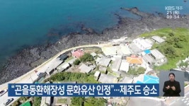 “곤을동환해장성 문화유산 인정”…제주도 승소 - kakaoTV “곤을동환해장성 문화유산 인정”…제주도 승소