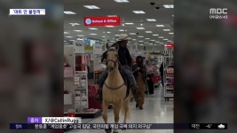 [와글와글] 웬 말발굽 소리가? 마트에 등장한 말 - kakaoTV [와글와글] 웬 말발굽 소리가? 마트에 등장한 말