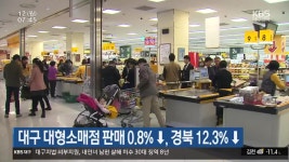 대구 대형소매점 판매 0.8%↓·경북 12.3%↓ - kakaoTV 대구 대형소매점 판매 0.8%↓·경북 12.3%↓