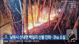 남원시 산내면 백일리 산불 진화…3ha 소실 - kakaoTV 남원시 산내면 백일리 산불 진화…3ha 소실