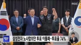 삼성전자 노사합의안 투표 이틀째‥투표율 74% - kakaoTV 삼성전자 노사합의안 투표 이틀째‥투표율 74%