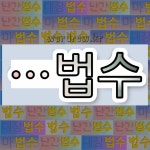 국어사전에서 🌾법수로 끝나는 단어는 8개