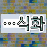국어사전에서 🌾식화로 끝나는 단어는 17개