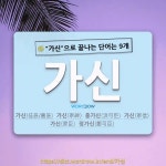 국어사전에서 🌾가신으로 끝나는 단어는 9개