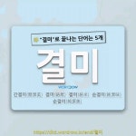 국어사전에서 🌾결미로 끝나는 단어는 5개