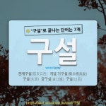 국어사전에서 🌾구설로 끝나는 단어는 7개