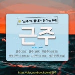 국어사전에서 🌾근주로 끝나는 단어는 6개