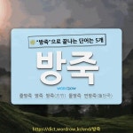 국어사전에서 🌾방죽으로 끝나는 단어는 5개