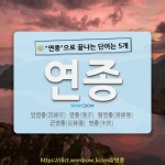 국어사전에서 🌾연종으로 끝나는 단어는 5개