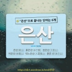 국어사전에서 🌾은산으로 끝나는 단어는 6개