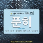 국어사전에서 🌾푼히로 끝나는 단어는 6개