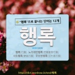 국어사전에서 🌾행록으로 끝나는 단어는 12개