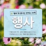 국어사전에서 🌾행사로 끝나는 단어는 20개