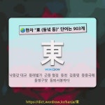 국어사전에서 🌏한자 東 (동녘 동) 단어는 903개