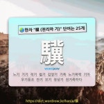 국어사전에서 🌏한자 驥 (천리마 기) 단어는 25개