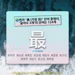 국어사전에서 🌏한자 最 (가장 최) 단어 중에서, 글자수 3개의 단어는 124개