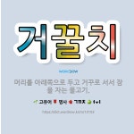 🌟거꿀치: 머리를 아래쪽으로 두고 거꾸로 서서 잠을 자는 물고기. - 표준국어대사전