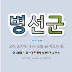 🌟병선군: 고려 중기에, 수군(水軍)을 이르던 말. - 표준국어대사전