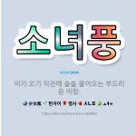 🌟소녀풍: 비가 오기 직전에 솔솔 불어오는 부드러운 바람. - 표준국어대사전