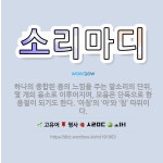 🌟소리마디: 하나의 종합된 음의 느낌을 주는 말소리의 단위. 몇 개의 음소로 이루어지며, 모음은 단독으로 ... - 표준국어대사전