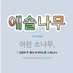 🌟애솔나무: 어린 소나무. - 표준국어대사전