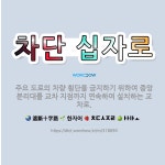 🌟차단 십자로: 주요 도로의 차량 횡단을 금지하기 위하여 중앙 분리대를 교차 지점까지 연속하여 설치하는 교차로. - 표준국어대사전