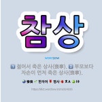 🌟참상: 부모보다 자손이 먼저 죽은 상사(喪事)., 젊어서 죽은 상사(喪事). - 표준국어대사전