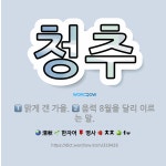 🌟청추: 음력 8월을 달리 이르는 말., 맑게 갠 가을. - 표준국어대사전