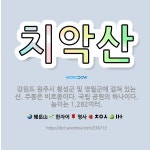 🌟치악산: 강원도 원주시 횡성군 및 영월군에 걸쳐 있는 산. 주봉은 비로봉이다. 국립 공원의 하나이다. 높... - 표준국어대사전