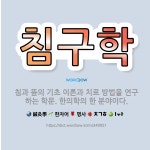 🌟침구학: 침과 뜸의 기초 이론과 치료 방법을 연구하는 학문. 한의학의 한 분야이다. - 표준국어대사전