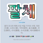 🌟팔체: 중국 진나라 때에 쓰던 여덟 가지의 서체. 대전(大篆), 소전(小篆), 각부(刻符), 충서(蟲書)... - 표준국어대사전